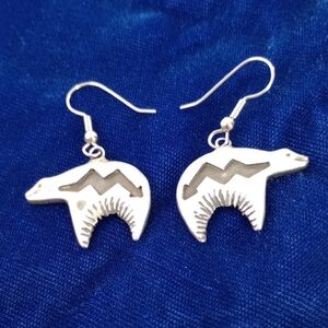 Sterling Silver Spirit Bear Earrings